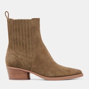 Women's Tan Suede Ankle Boots